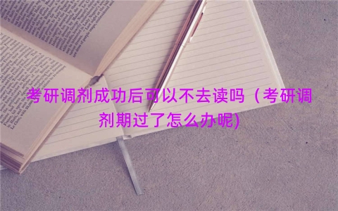 考研调剂成功后可以不去读吗（考研调剂期过了怎么办呢)