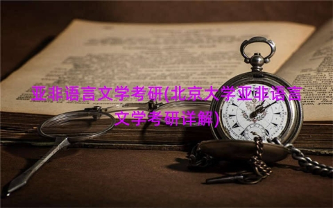 亚非语言文学考研(北京大学亚非语言文学考研详解)