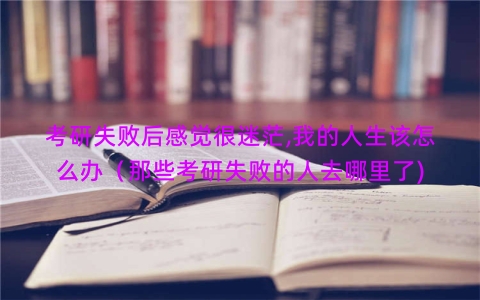考研失败后感觉很迷茫,我的人生该怎么办（那些考研失败的人去哪里了)