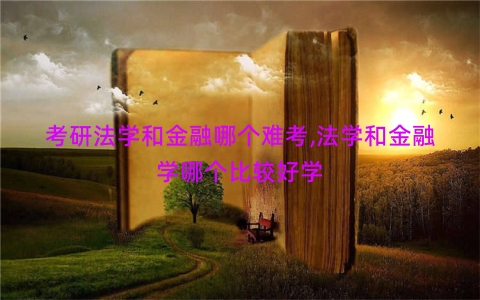 考研法学和金融哪个难考,法学和金融学哪个比较好学