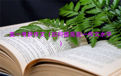 英一考研作文（如何提高英一作文水平）