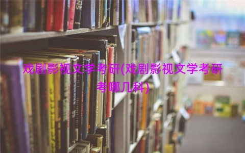 戏剧影视文学考研(戏剧影视文学考研考哪几科)