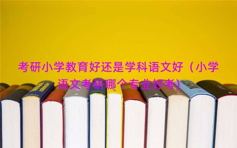 考研小学教育好还是学科语文好（小学语文考研哪个专业好考)