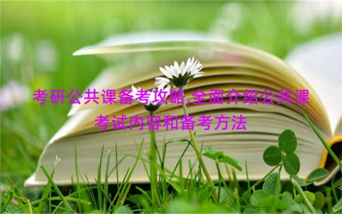 考研公共课备考攻略,全面介绍公共课考试内容和备考方法
