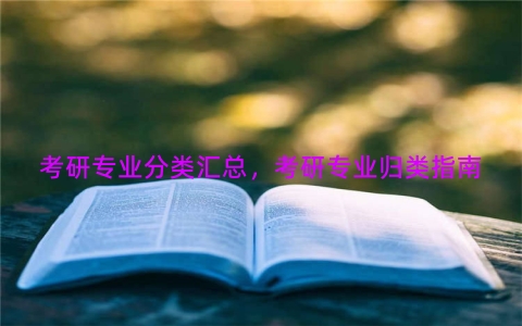 考研专业分类汇总，考研专业归类指南