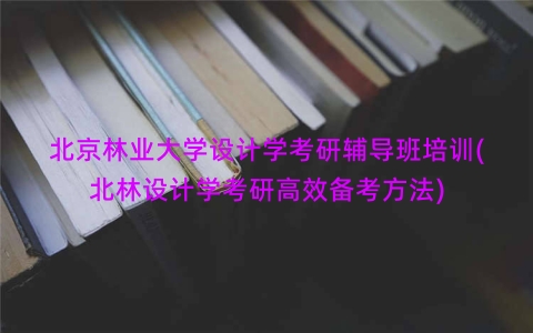 北京林业大学设计学考研辅导班培训(北林设计学考研高效备考方法)