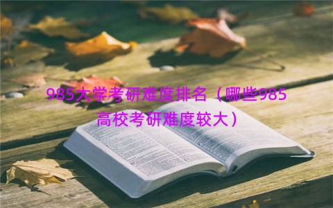 985大学考研难度排名（哪些985高校考研难度较大）