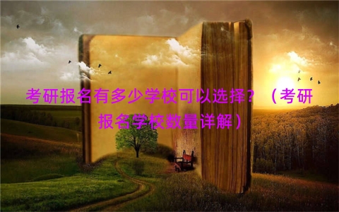 考研报名有多少学校可以选择？（考研报名学校数量详解）