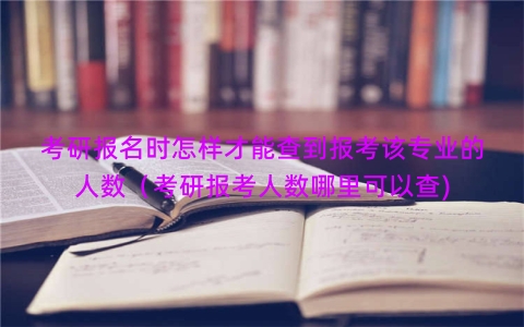 考研报名时怎样才能查到报考该专业的人数（考研报考人数哪里可以查)