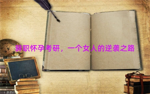 辞职怀孕考研，一个女人的逆袭之路