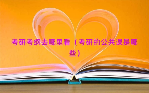 考研考纲去哪里看（考研的公共课是哪些）